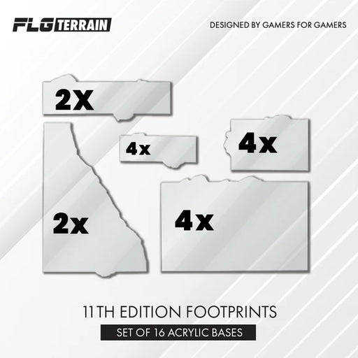 Frontline Gaming Terrain: 11th Edition Acrylic Terrain Bases Terrain FLG