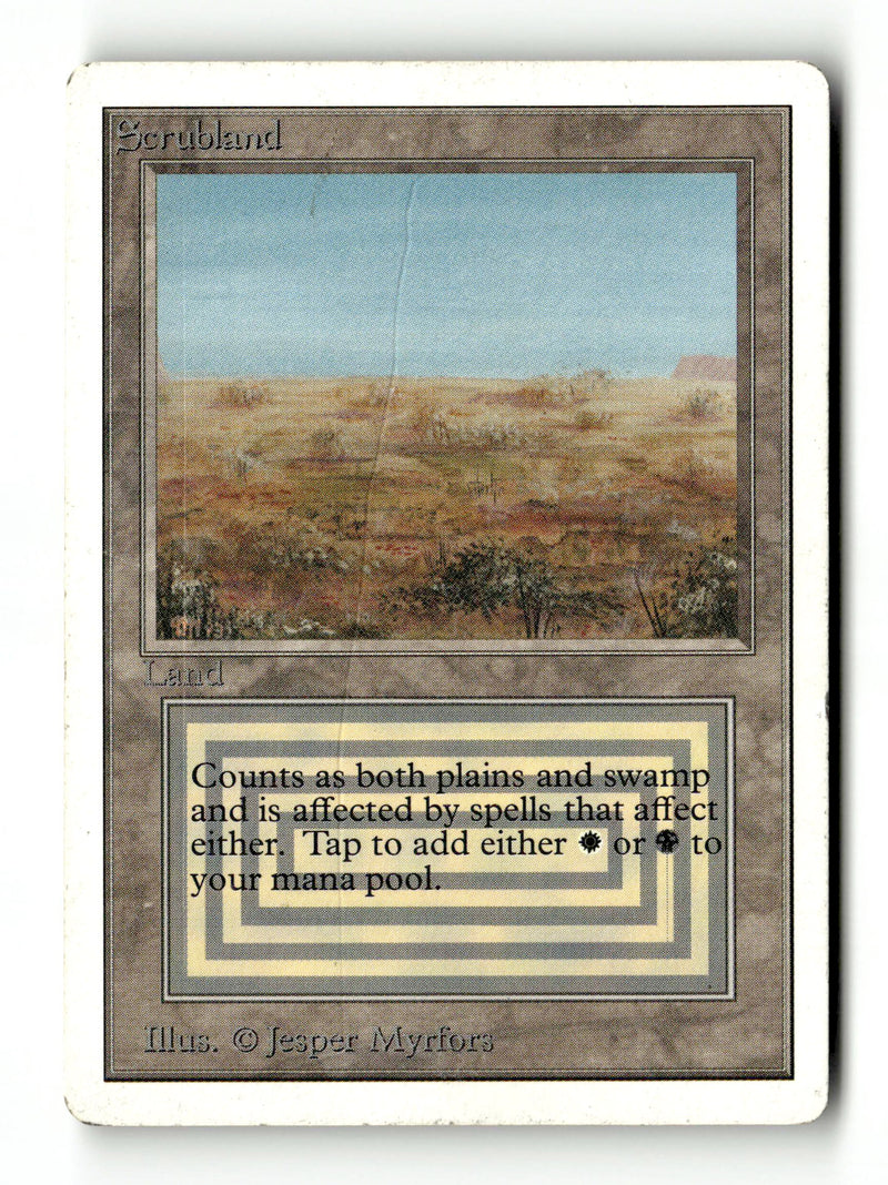 Scrubland [Unlimited Edition] - Scan (KA-26) High End MTG Single Magic: The Gathering