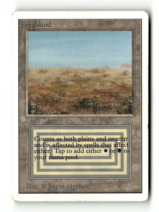 Scrubland [Unlimited Edition] - Scan (KA-26) High End MTG Single Magic: The Gathering