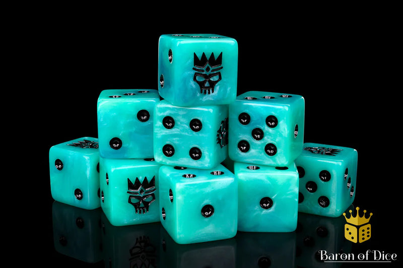 Baron of Dice: "Royal Ghost" 25x16mm Square Corner Dice Dice & Gaming Accessories Baron of Dice