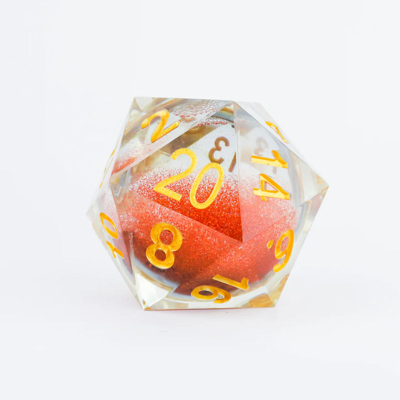 Sirius Dice: Sharp-Edged 54mm D20 Die - Halloween Snowglobe