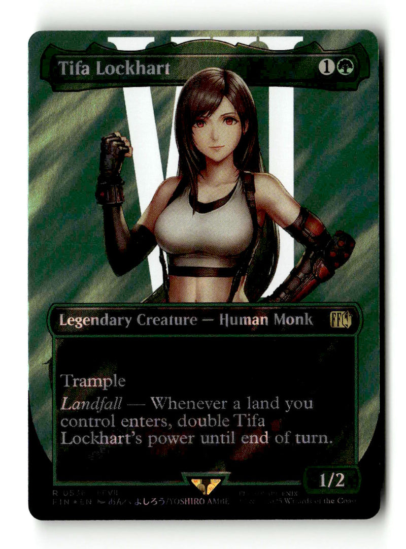 Tifa Lockhart (Surge Foil) (FIN-536) [FINAL FANTASY] (Borderless) Foil - Scan (LB-118) High End MTG Single Wizards of the Coast