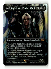 Sephiroth, Fabled SOLDIER // Sephiroth, One-Winged Angel (FIN-317) [FINAL FANTASY] (Borderless) Foil - Scan (LB-123) High End MTG Single Wizards of the Coast
