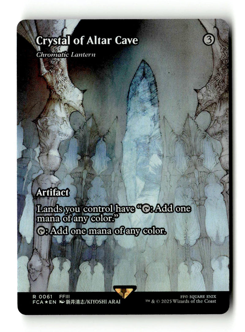Crystal of Altar Cave - Chromatic Lantern (Showcase) (FCA-061) [FINAL FANTASY: Through the Ages] / Crystal of Altar Cave (Borderless) Foil - Scan (LB-126) High End MTG Single Wizards of the Coast