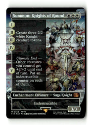 Summon: Knights of Round (FIN-359) [FINAL FANTASY] (enchantment) (Borderless) Foil - Scan (LB-127) High End MTG Single Wizards of the Coast