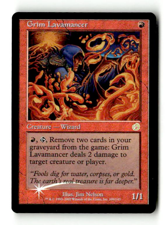 Grim Lavamancer (TOR-100) [Torment] Foil - Scan (LB-147) High End MTG Single Wizards of the Coast