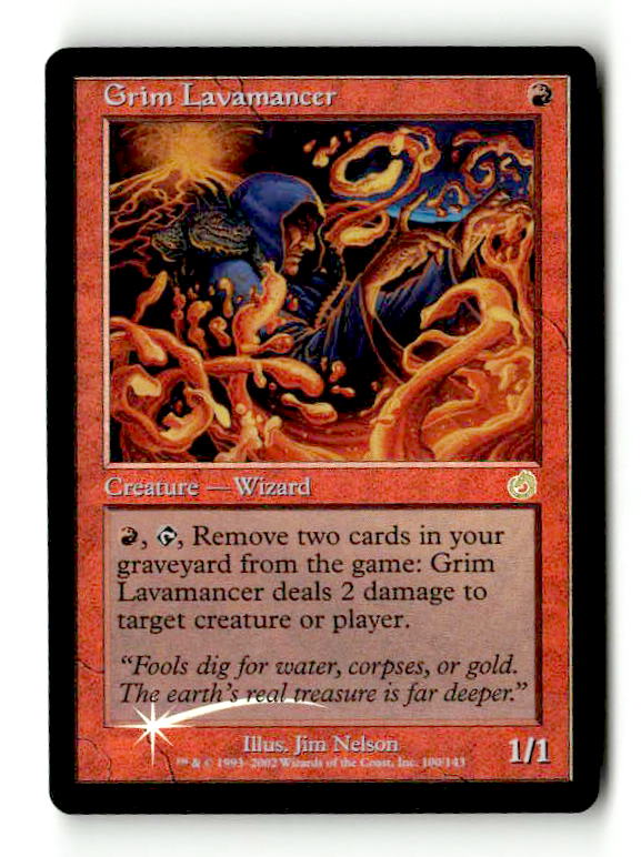 Grim Lavamancer (TOR-100) [Torment] Foil - Scan (LB-148) High End MTG Single Wizards of the Coast