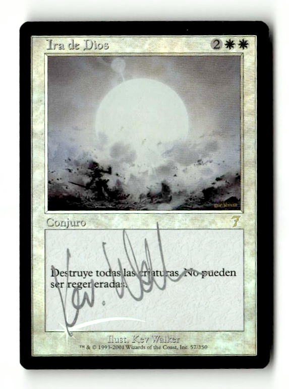 Wrath of God (7ED-057) [7th Edition] Foil (Artist Signed) (Spanish) - Scan (LB-153) High End MTG Single Wizards of the Coast