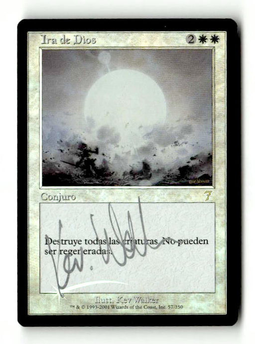 Wrath of God (7ED-057) [7th Edition] Foil (Artist Signed) (Spanish) - Scan (LB-153) High End MTG Single Wizards of the Coast