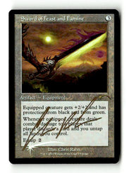 Sword of Feast and Famine (JDG-006) [Misc] [Judge Gift Cards 2014] Foil (Artist Signed) - Scan (LB-154) High End MTG Single Wizards of the Coast