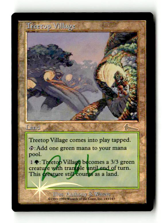 Treetop Village (ULG-143) [Urza's Legacy] Foil (Artist Signed) - Scan (LB-155) High End MTG Single Wizards of the Coast
