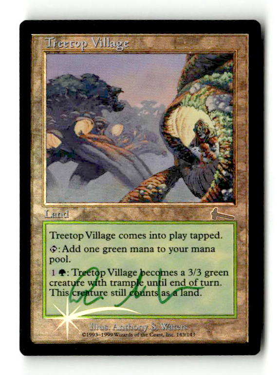 Treetop Village (ULG-143) [Urza's Legacy] Foil (Artist Signed) - Scan (LB-156) High End MTG Single Wizards of the Coast