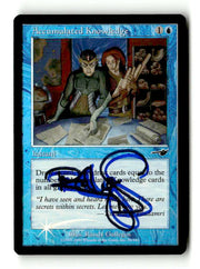 Accumulated Knowledge (NMS-026) [Nemesis] Foil (Artist Signed) - Scan (LB-162) High End MTG Single Wizards of the Coast