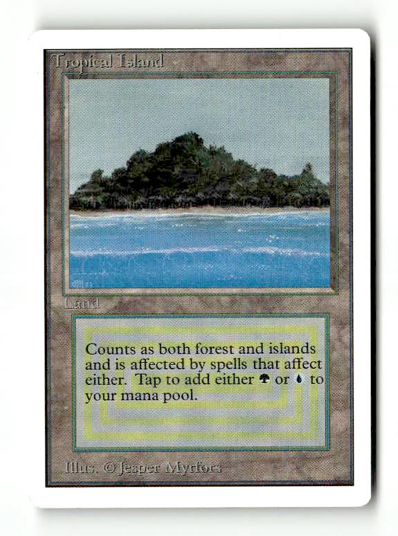 Tropical Island (2ED-284) [Oldschool] Unlimited Edition - Scan (LB-163) High End MTG Single Wizards of the Coast
