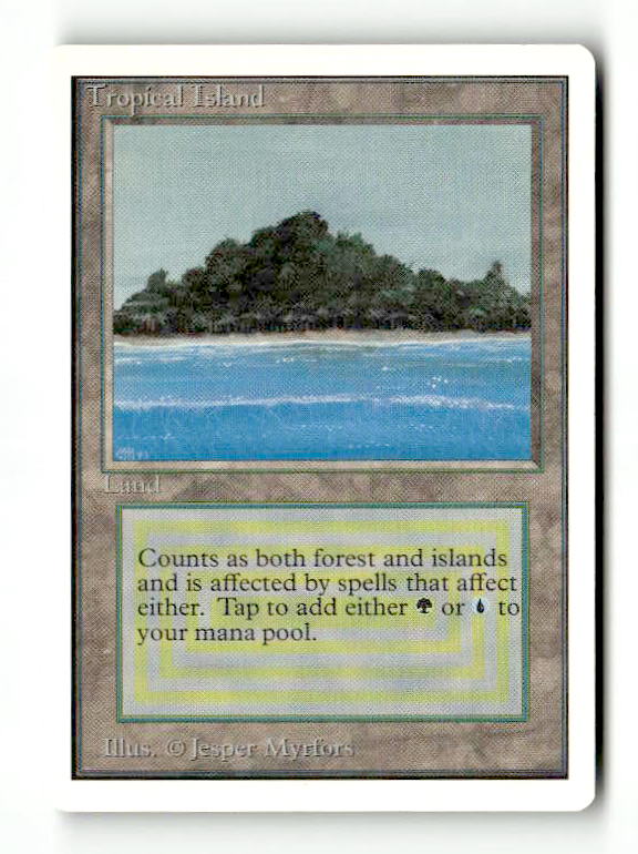 Tropical Island (2ED-284) [Oldschool] Unlimited Edition - Scan (LB-164) High End MTG Single Wizards of the Coast