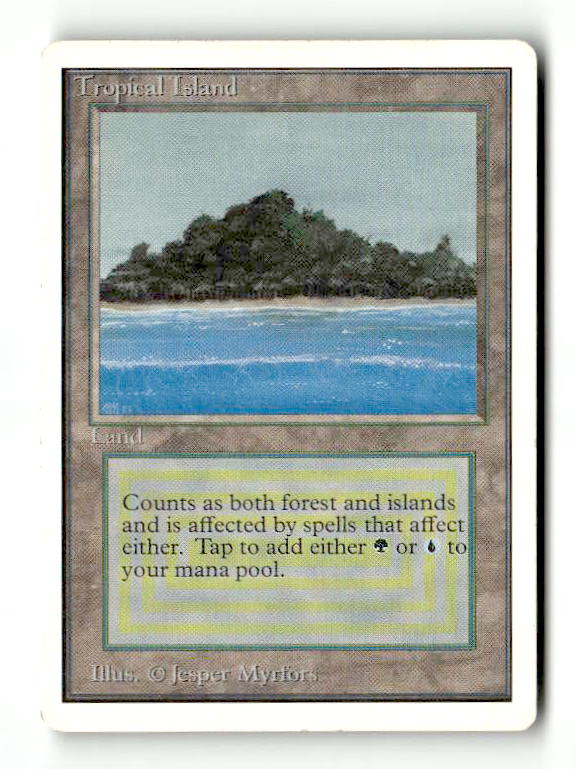 Tropical Island (2ED-284) [Oldschool] Unlimited Edition - Scan (LB-165) High End MTG Single Wizards of the Coast