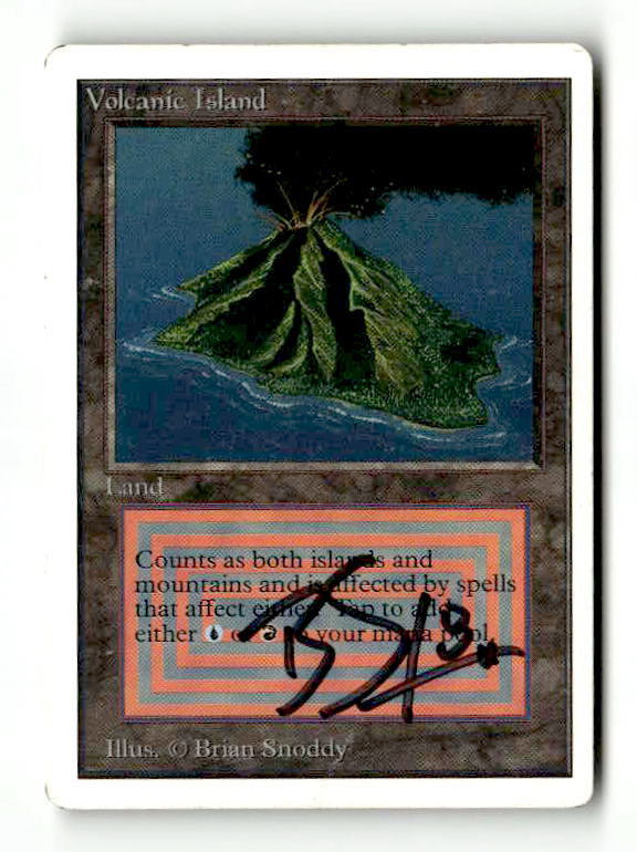 Volcanic Island (Artist Signed) (2ED-287) [Oldschool] Unlimited Edition - Scan (LB-170) High End MTG Single Wizards of the Coast
