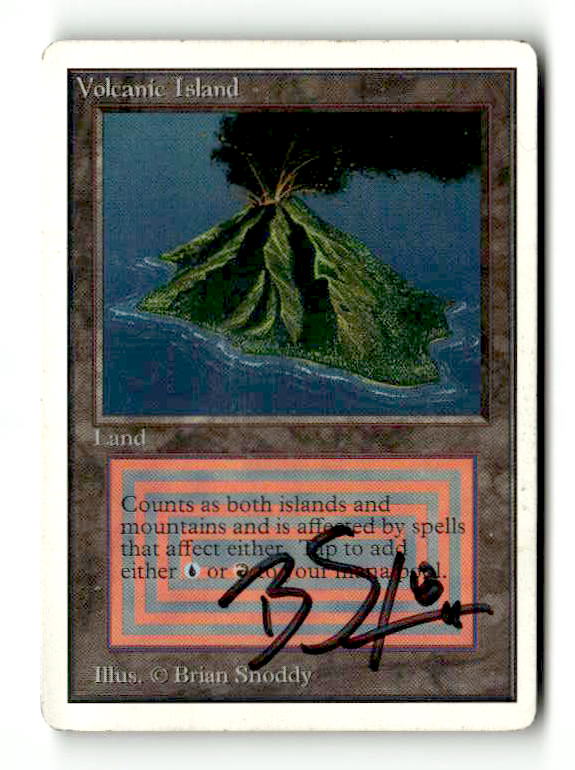 Volcanic Island (Artist Signed) (2ED-287) [Oldschool] Unlimited Edition - Scan (LB-171) High End MTG Single Wizards of the Coast