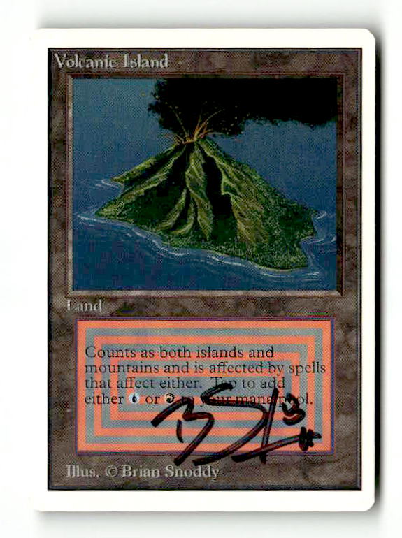 Volcanic Island (Artist Signed) (2ED-287) [Oldschool] Unlimited Edition - Scan (LB-172) High End MTG Single Wizards of the Coast