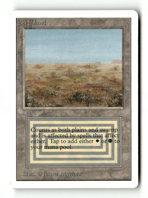 Scrubland (2ED-282) [Oldschool] Unlimited Edition - Scan (LB-175) High End MTG Single Wizards of the Coast