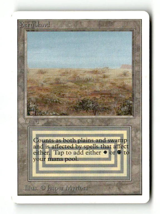 Scrubland (2ED-282) [Oldschool] Unlimited Edition - Scan (LB-175) High End MTG Single Wizards of the Coast