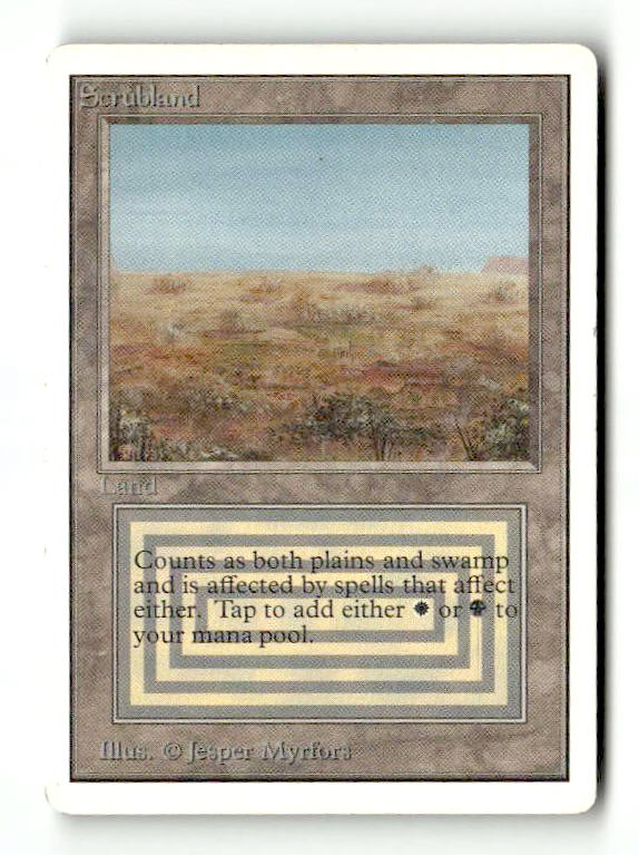 Scrubland (2ED-282) [Oldschool] Unlimited Edition - Scan (LB-176) High End MTG Single Wizards of the Coast