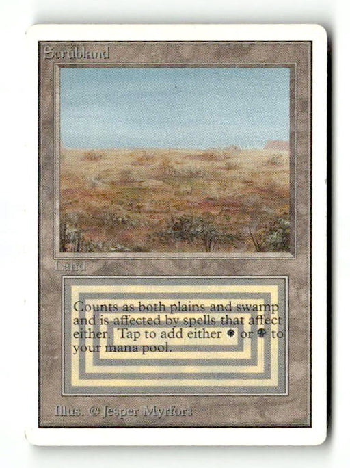 Scrubland (2ED-282) [Oldschool] Unlimited Edition - Scan (LB-176) High End MTG Single Wizards of the Coast