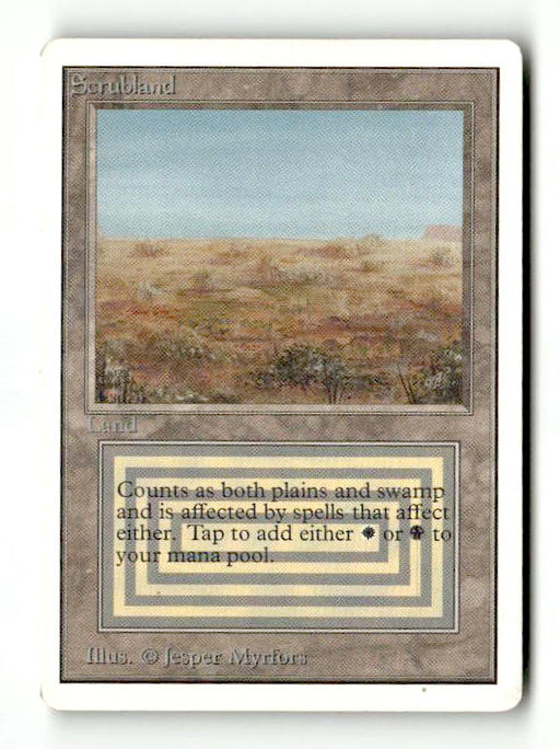 Scrubland (2ED-282) [Oldschool] Unlimited Edition - Scan (LB-177) High End MTG Single Wizards of the Coast