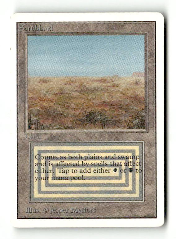 Scrubland (2ED-282) [Oldschool] Unlimited Edition - Scan (LB-178) High End MTG Single Wizards of the Coast