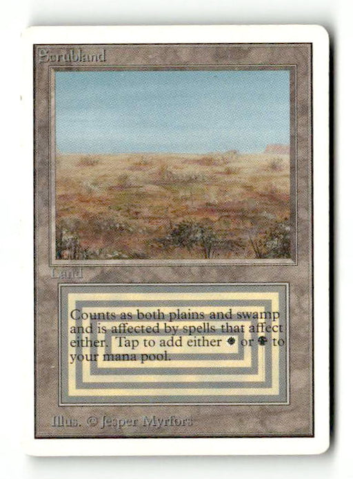 Scrubland (2ED-282) [Oldschool] Unlimited Edition - Scan (LB-178) High End MTG Single Wizards of the Coast