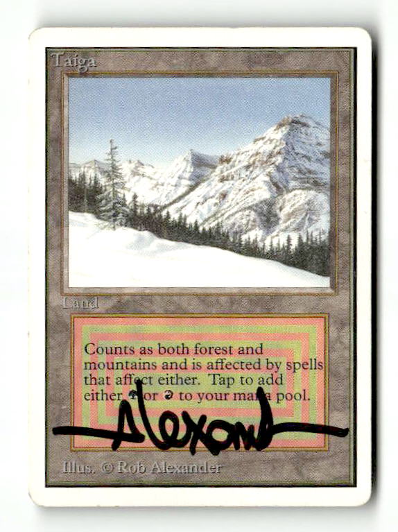 Taiga (Artist Signed) (2ED-283) [Oldschool] Unlimited Edition - Scan (LB-191) High End MTG Single Wizards of the Coast
