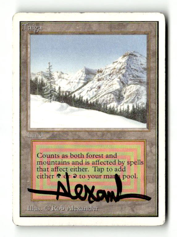 Taiga (Artist Signed) (2ED-283) [Oldschool] Unlimited Edition - Scan (LB-192) High End MTG Single Wizards of the Coast