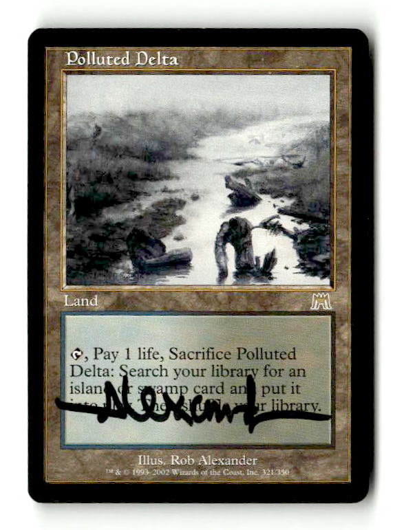 Polluted Delta (Artist Signed) (ONS-321) [Onslaught] - Scan (LB-193) High End MTG Single Wizards of the Coast