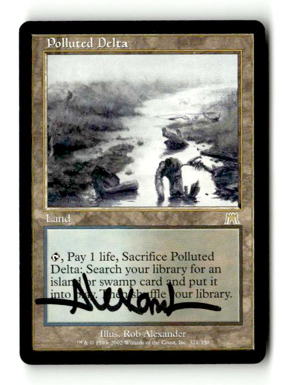 Polluted Delta (Artist Signed) (ONS-321) [Onslaught] - Scan (LB-196) High End MTG Single Wizards of the Coast