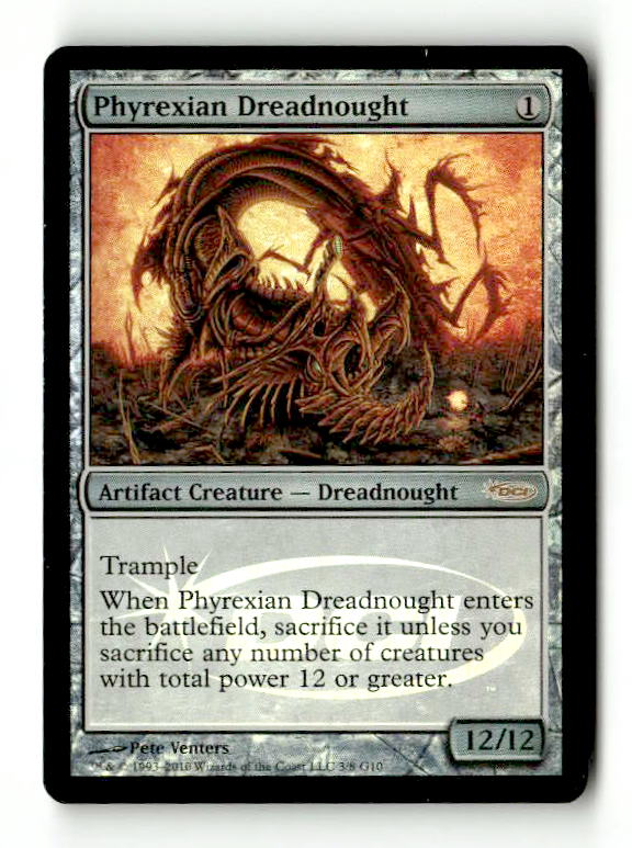Phyrexian Dreadnought (JDG-003) [Judge Gift Cards 2010] Foil - Scan (LB-214) High End MTG Single Wizards of the Coast