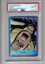 Kaido (Alternate Art - Errata) [Romance Dawn] - Scan: PSA GEM MT 10 (LB-115) One Piece Single - High End and Graded Bandai