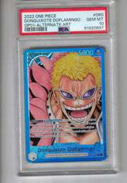 Donquixote Doflamingo (Alternate Art) [Romance Dawn] - Scan: PSA GEM MT 10 (LB-111) One Piece Single - High End and Graded Bandai
