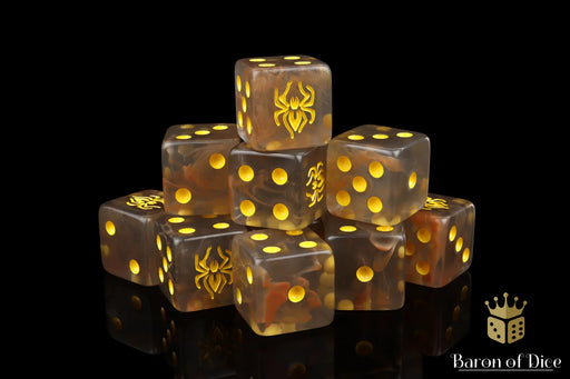 Baron of Dice: "Spider" 25x16mm Square Corner Dice Dice & Gaming Accessories Baron of Dice