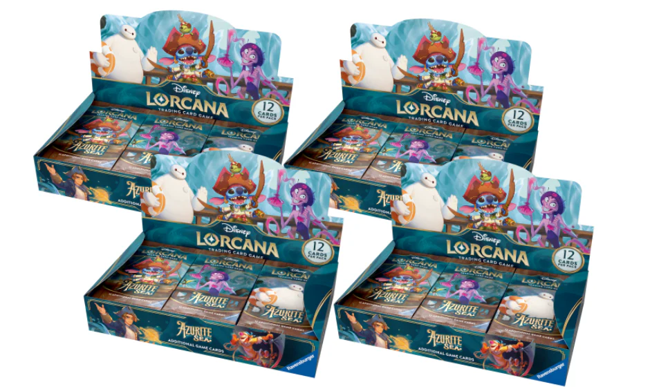 Disney Lorcana: Azurite Sea - Booster Box Case (4 Boxes) (In-Store Pickup November 15, Ships November 25) Lorcana Sealed Ravensburger   