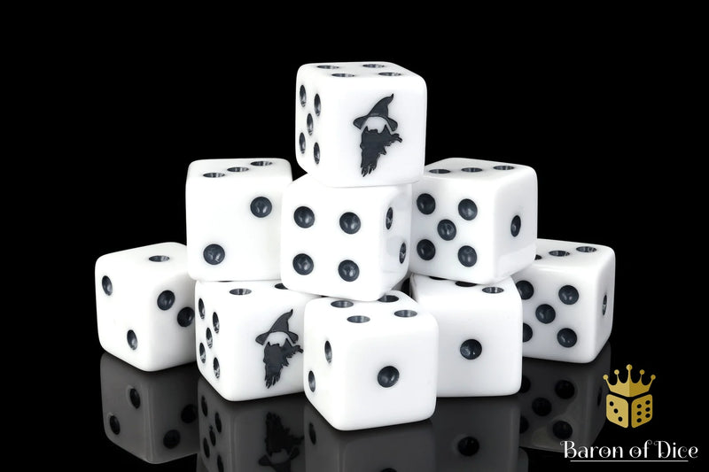 Baron of Dice: "Wizard Head" 25x16mm Square Corner Dice Dice & Gaming Accessories Baron of Dice