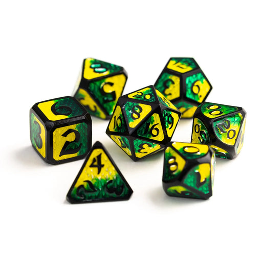 Die Hard Dice: Metal Dice "Drakona Embers Bacu" 7-Die Set Dice & Gaming Accessories Die Hard Dice