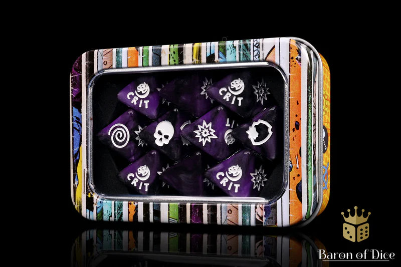 Baron of Dice: "Panther - Purple" D8 Skirmish Dice Set Dice & Gaming Accessories Baron of Dice