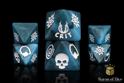 Baron of Dice: "Moon Bolt" D8 Skirmish Dice Set Dice & Gaming Accessories Baron of Dice