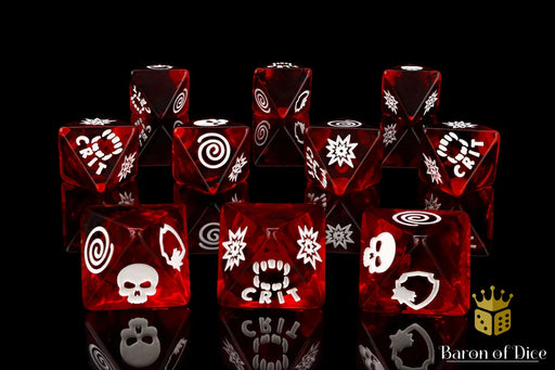 Baron of Dice: "Dracula" D8 Skirmish Dice Set Dice & Gaming Accessories Baron of Dice