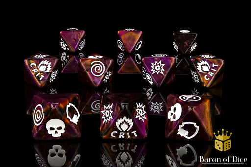 Baron of Dice: "Sunburst" D8 Skirmish Dice Set Dice & Gaming Accessories Baron of Dice