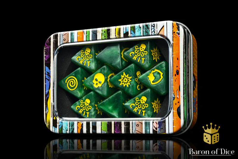 Baron of Dice: "World Domination - Green" D8 Skirmish Dice Set Dice & Gaming Accessories Baron of Dice