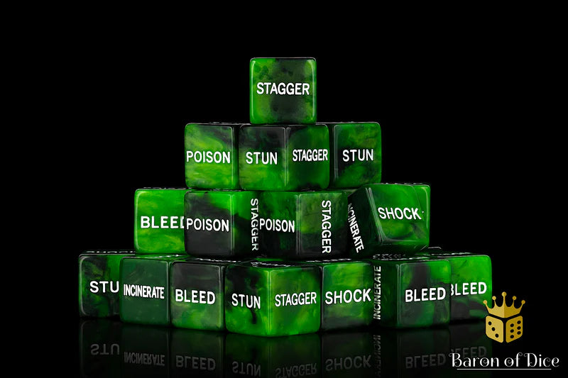 Baron of Dice: "Status Effect - Type 1" Dice Set 10Ct Dice & Gaming Accessories Baron of Dice