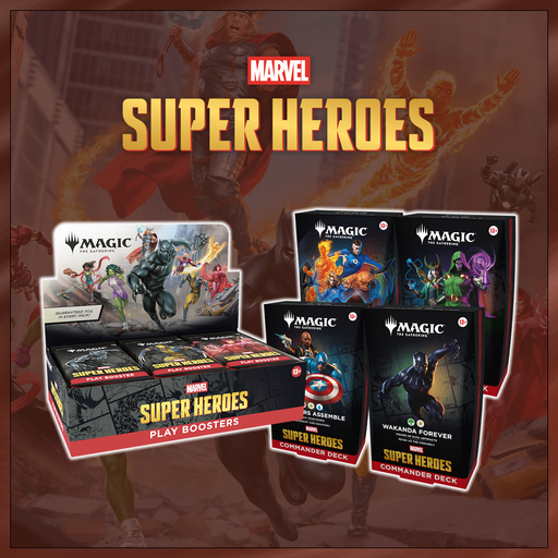 MTG Marvel Super Heroes - Combo (Set of 4 Commander Decks + Play Booster Box) (Release Date: June 19) MTG Sealed Magic: The Gathering