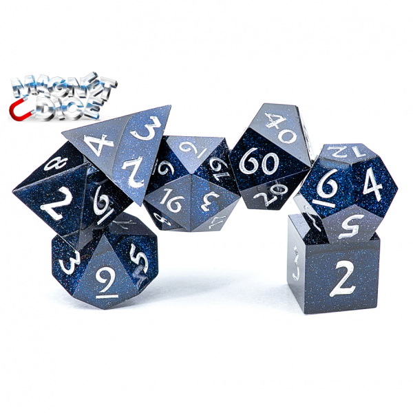 Gate Keeper Games: “Magnet Dice” Handmade Sharp Edge Magnetic Dice 7-Die Set Dice & Gaming Accessories Gate Keeper Games