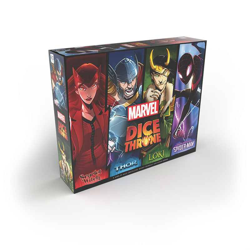 Dice Throne: Marvel 4-Hero Box - Scarlet Witch, Thor, Loki & Spider-Man Board Games USAopoly